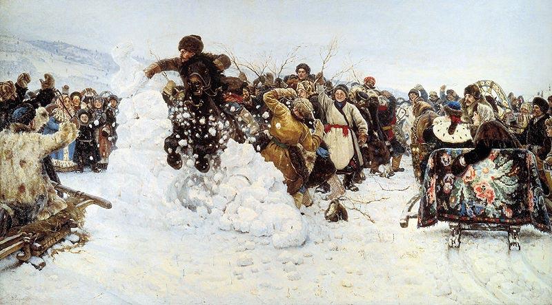 Vasily Surikov Storm of Snow Fortress oil painting image